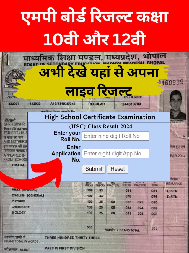 MP Board Result 2024: आ गया एमपी बोर्ड कक्षा 10वी और 12वी रिजल्ट जारी जल्दी यहां से चेक करे