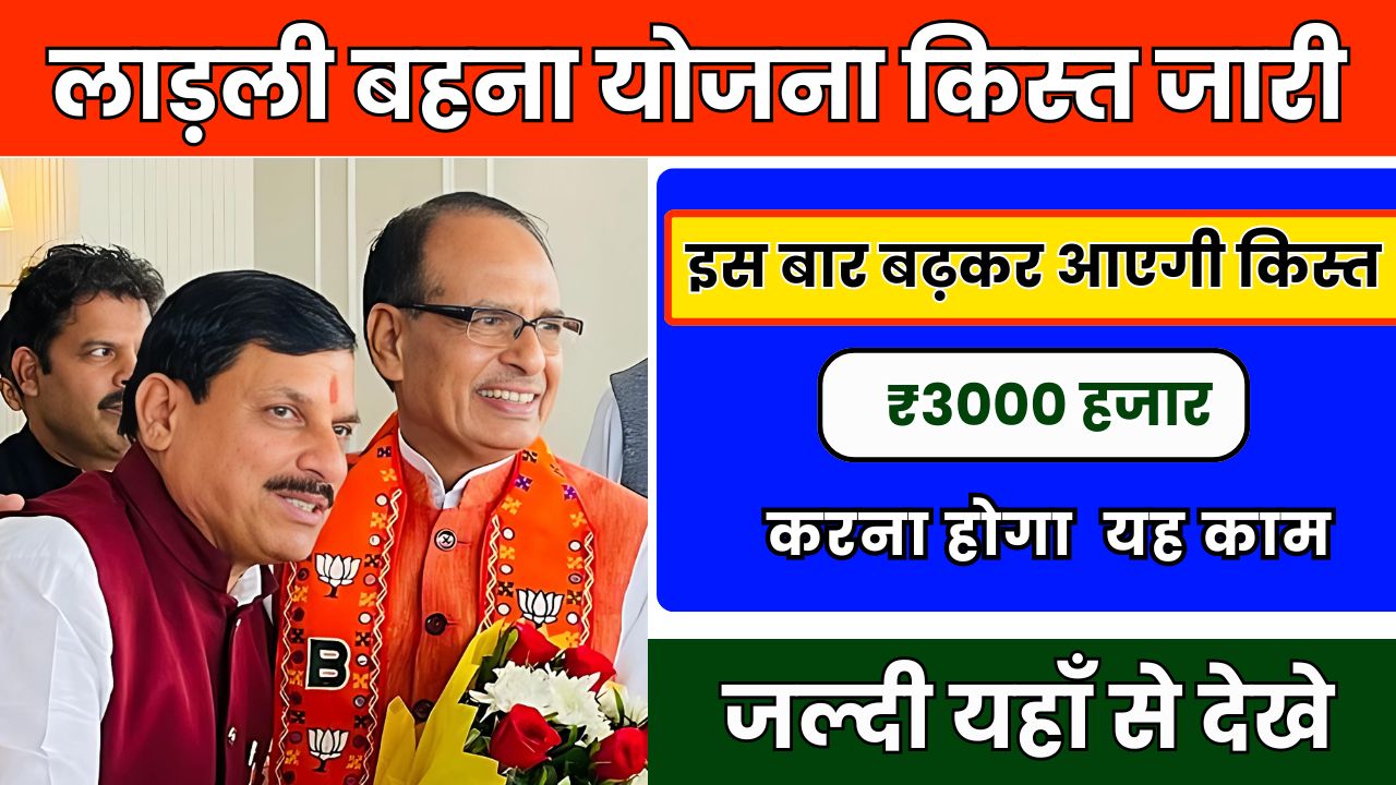 MP Ladli Behna Yojana 2024: लाड़ली बहना योजना किस्त अब मिलेगी 3,000 हजार,जल्दी यहाँ से देखे