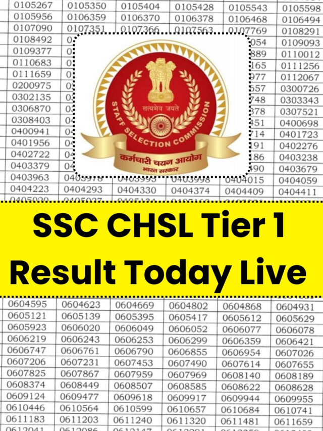 SSC CHSL Tier 1 Result Today Live 2024